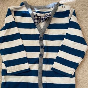 Long sleeve cardigan onesie